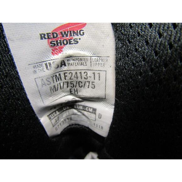 Red Wing 4423 Mens Size 12 D Black Leather Composite Toe Laces Ankle Work Boots main image 5